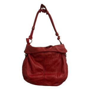 Allison Scott red shoulder bag genuine leather